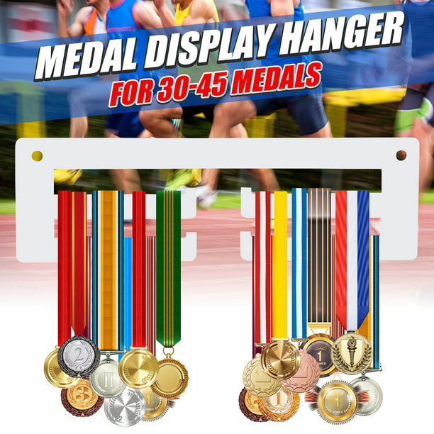 3 Tier Metal Personalised Medal Hanger Holder Rack Display Sports Running Footba